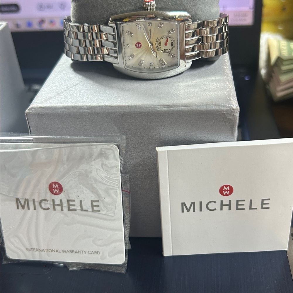 Michele Urban Silver Watch